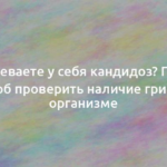 Подозреваете у себя кандидоз? Простой способ проверить наличие грибка в организме 