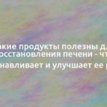 Какие продукты полезны для восстановления печени — что восстанавливает и улучшает ее работу 